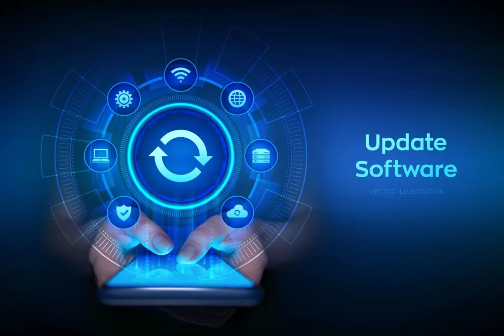 Aktualizace softwaru na obrazovce 