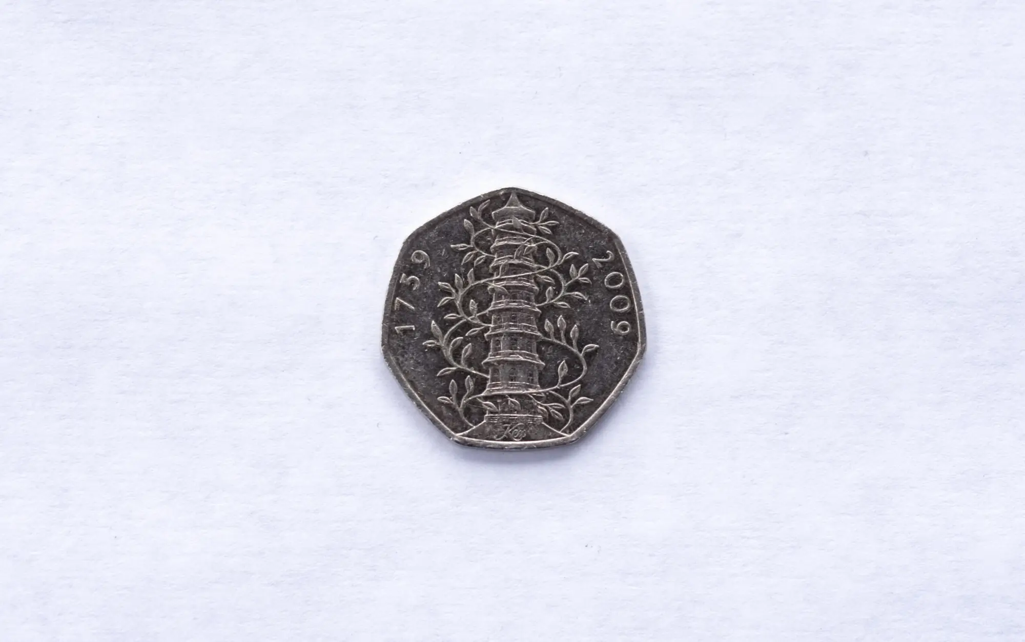 50centová mince z edice Kew Gardens