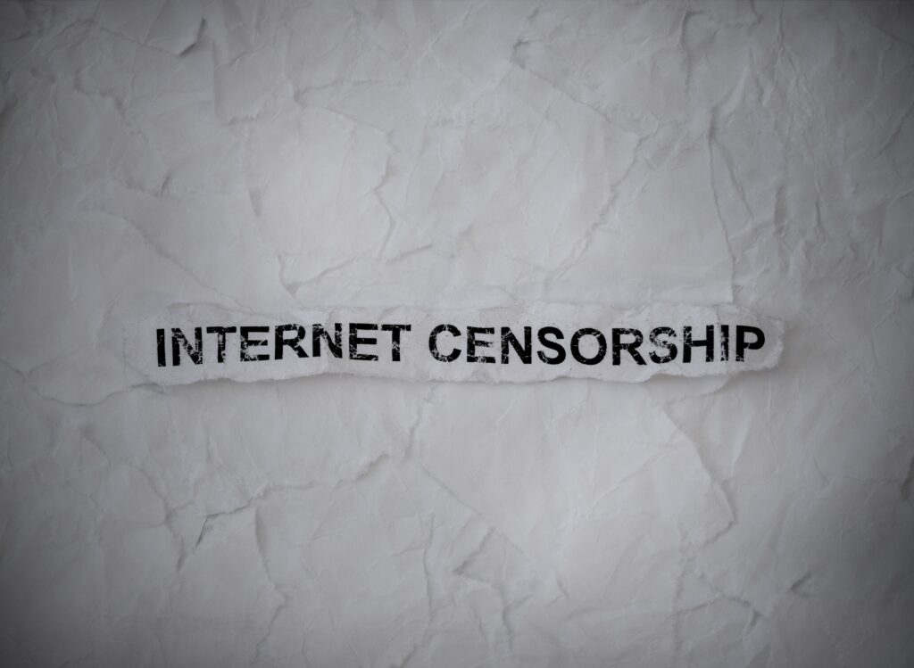 Zmuchlan&yacute; pap&iacute;r s n&aacute;zvem internet censorship