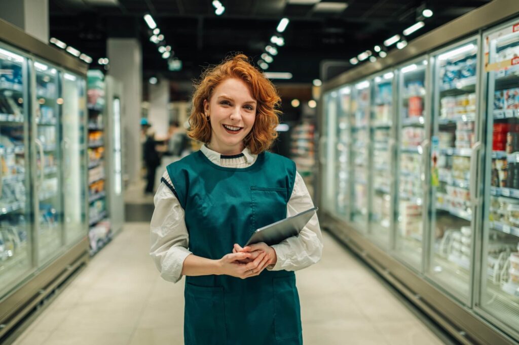 Prodavačka v obchodě