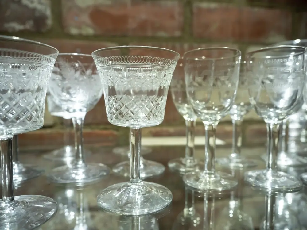 skleničky z broušeného skla