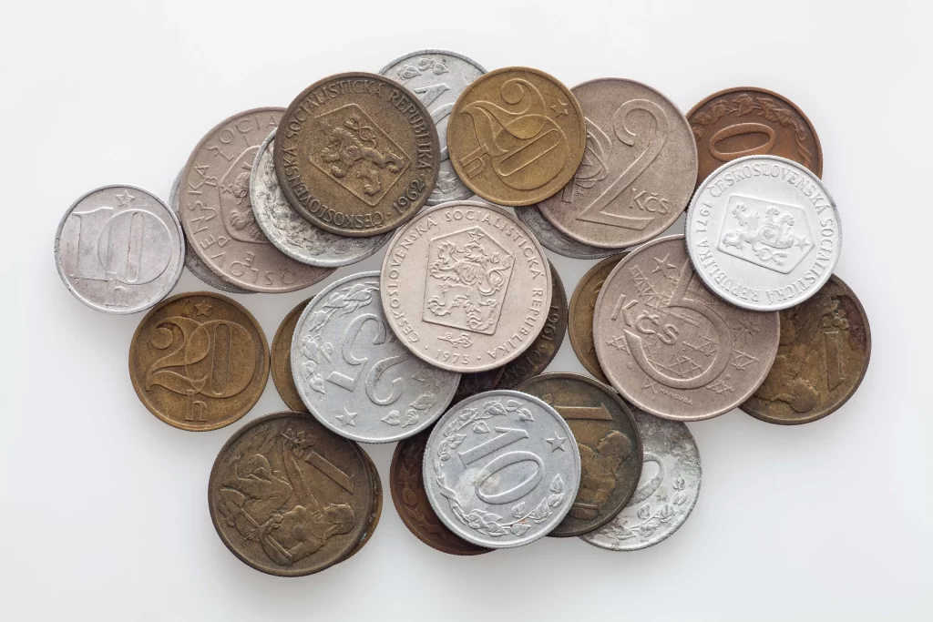 staré československé mince