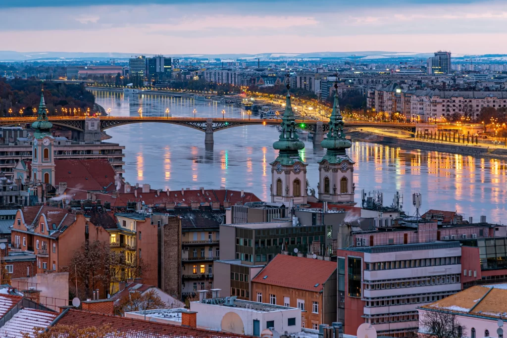 Výhled na Budapešť.
