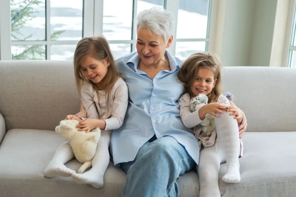 Babička s vnoučaty