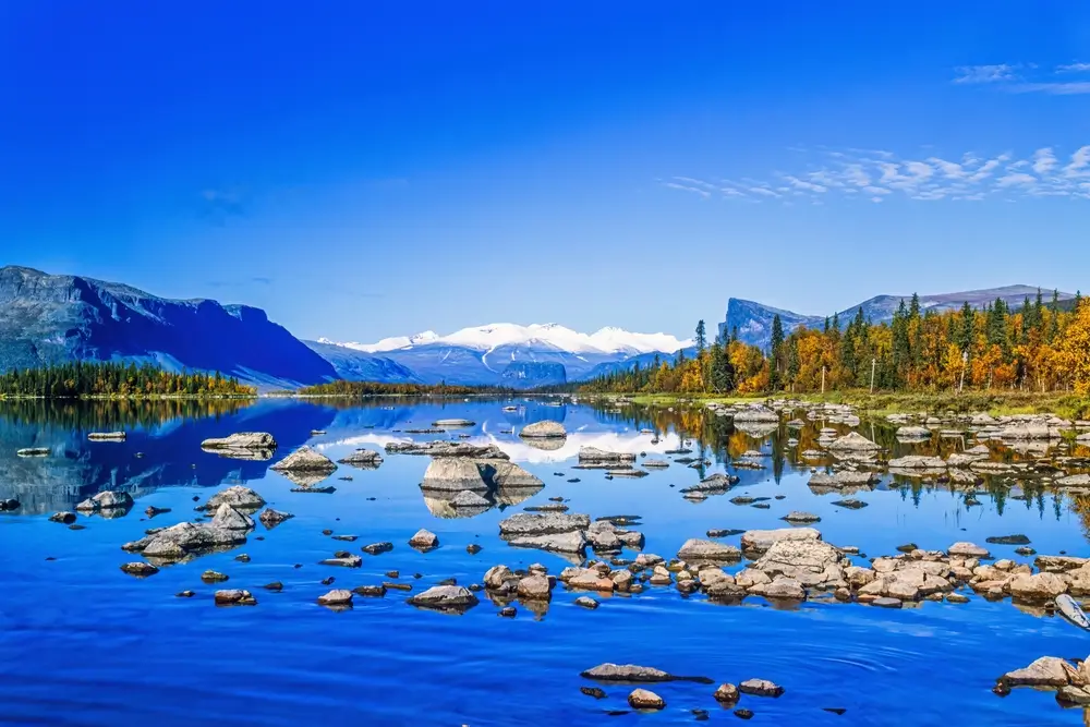 Národní park Sarek, Švédsko.