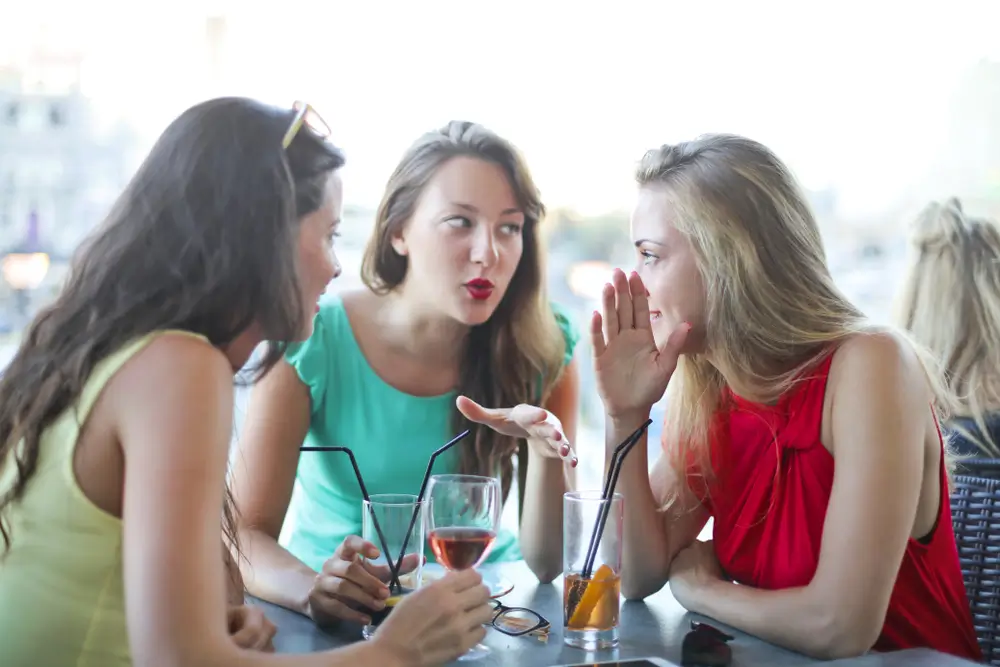 Ženy si pov&iacute;daj&iacute; u drinku. 