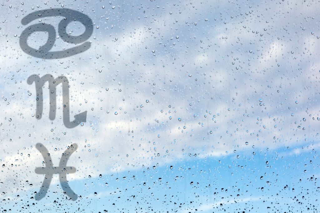 Znaky znamení zvěrokruhu na nebi.