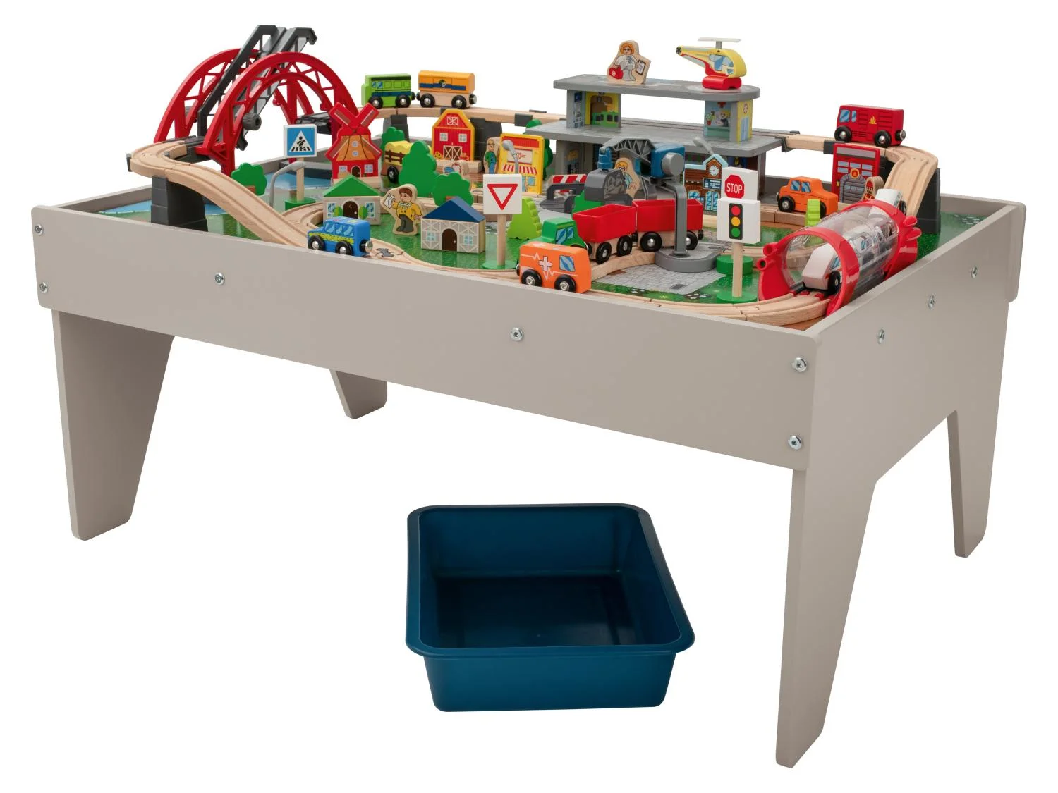 Stůl s dřevěnou železnic&iacute; za 2499 Kč