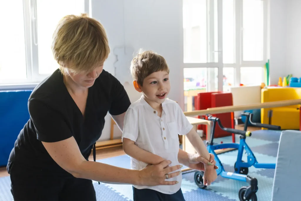Ergoterapie je pro děti s obrnou nezbytná. 