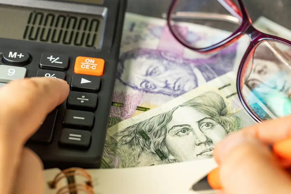 Kalkulačka a česk&eacute; pen&iacute;ze