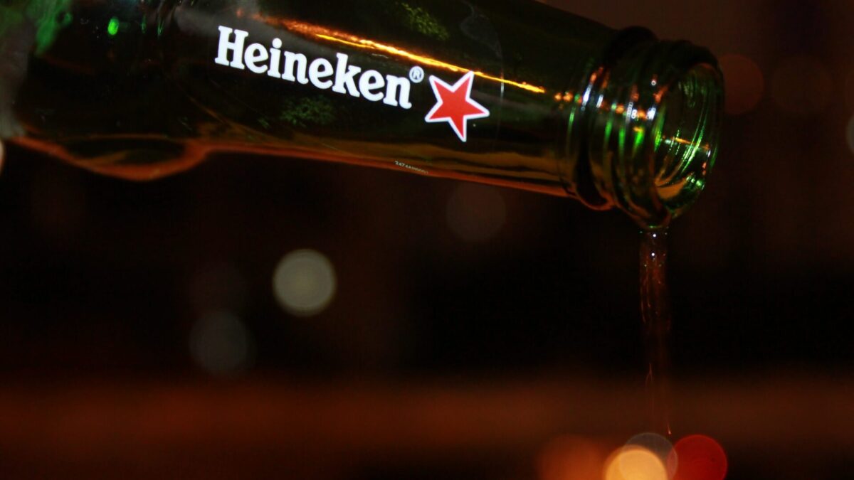 green glass bottle with water
