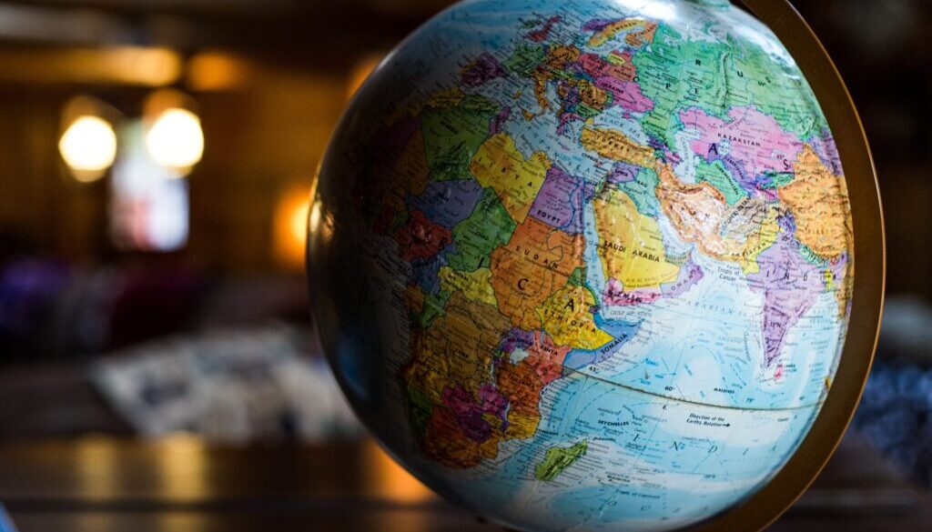 Kyle Glenn desk globe on table