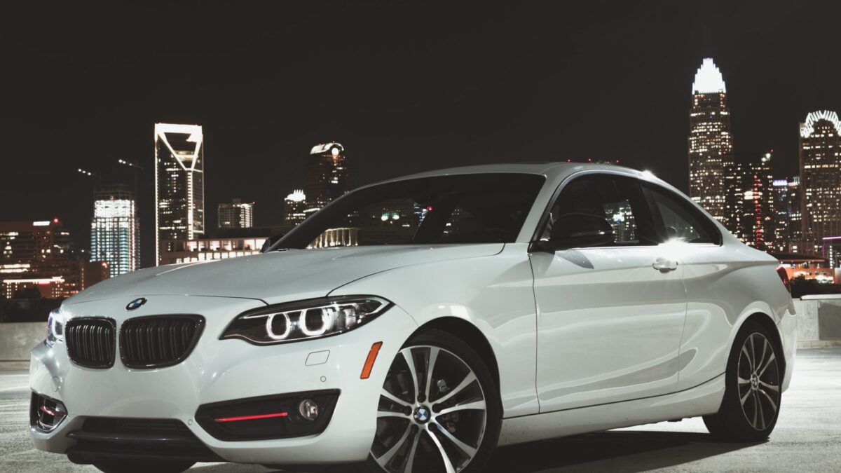 silver BMW coupe