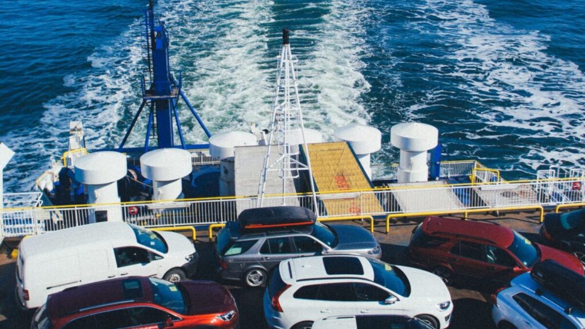 vehicles on cargo ship