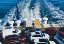 vehicles on cargo ship