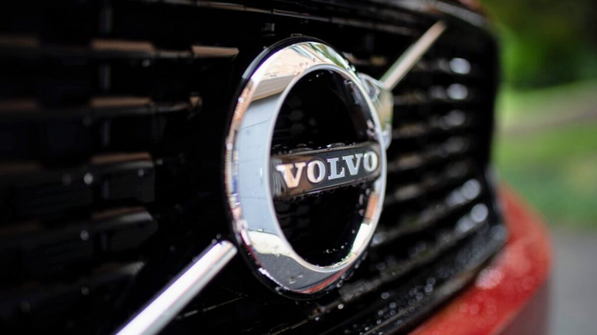 chrome Volvo emblem
