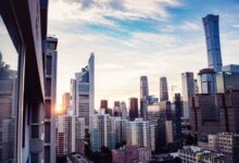 landscape photography of city buildings