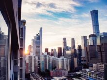 landscape photography of city buildings