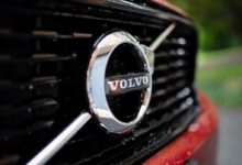 chrome Volvo emblem