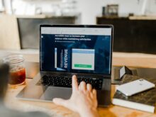 turned-on MacBook