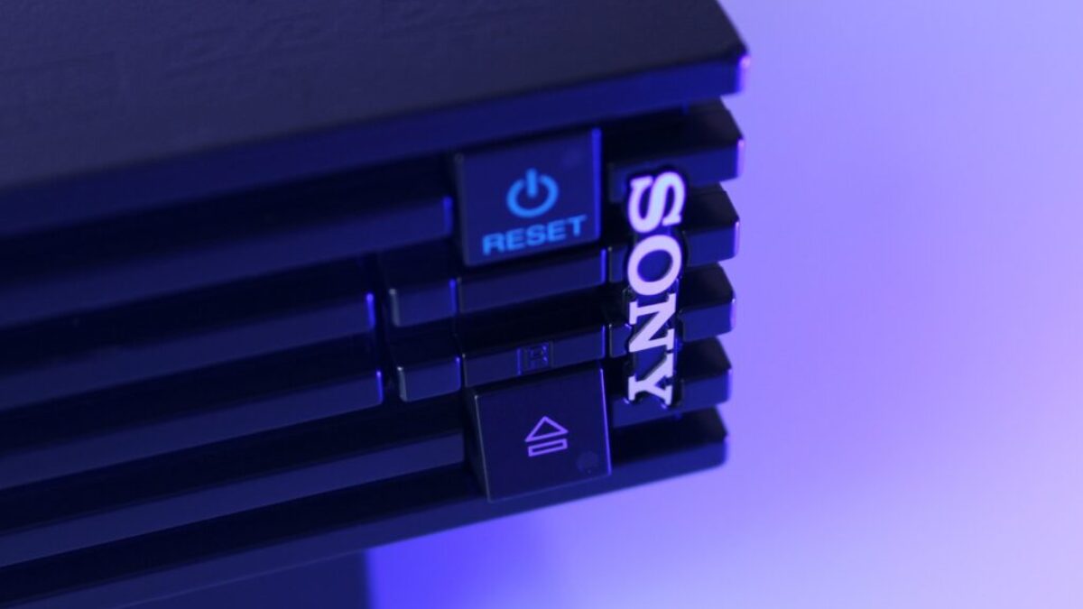 black Sony game console