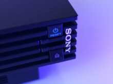 black Sony game console
