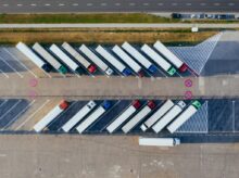 parked trucks