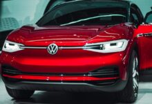 red Volkswagen car