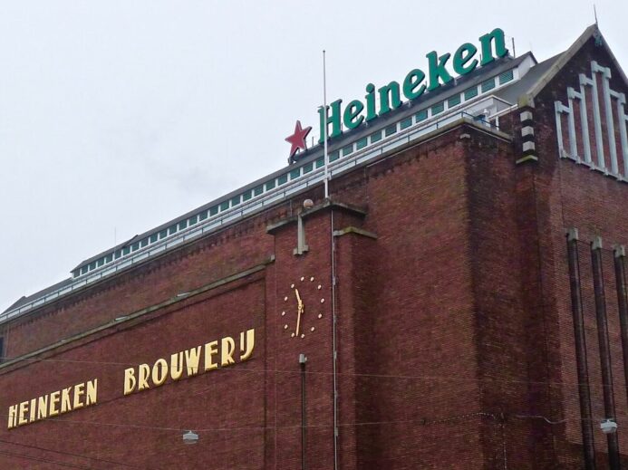 The Heineken Experience. Clock on the old Heineken brewery