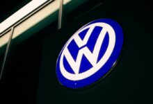 blue and white round b logo