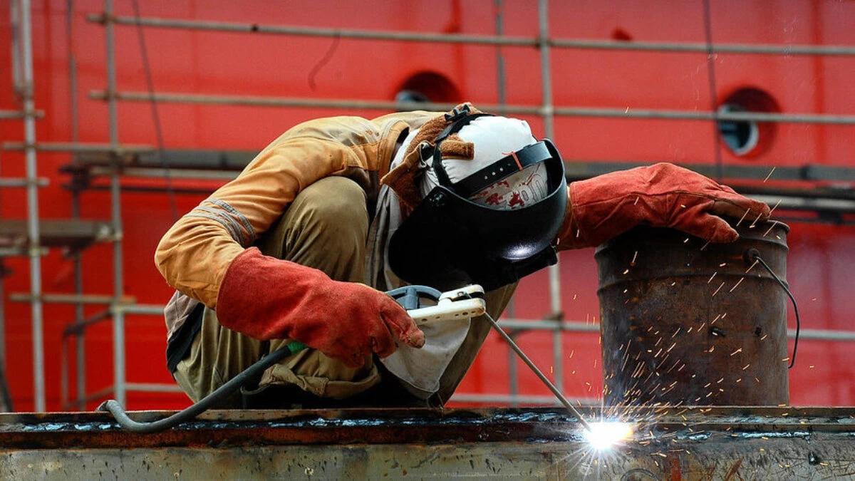 Shipyard workers, Batam, Indonesia