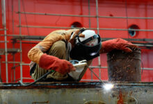 Shipyard workers, Batam, Indonesia