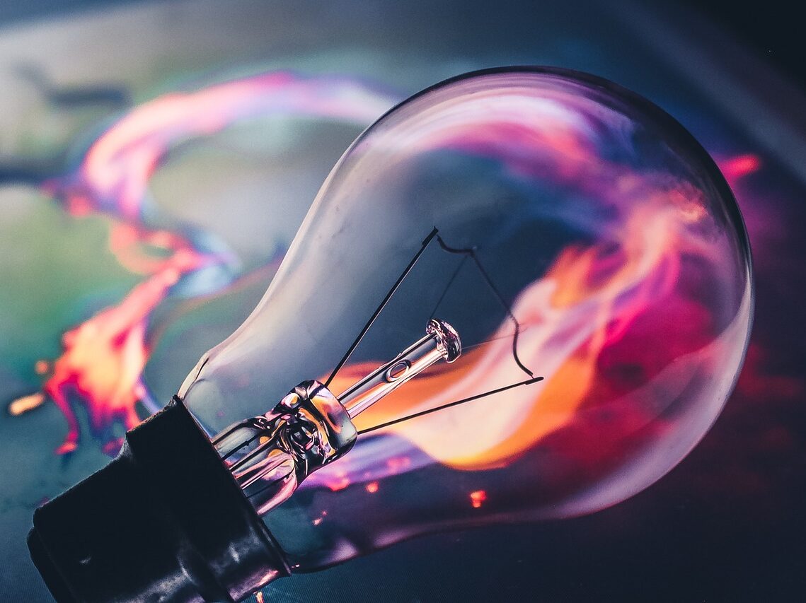 bulb, flame, laptop wallpaper