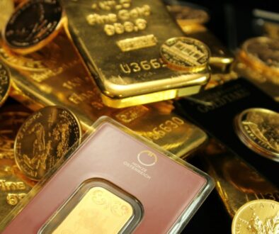 gold iphone 6 on gold round coins