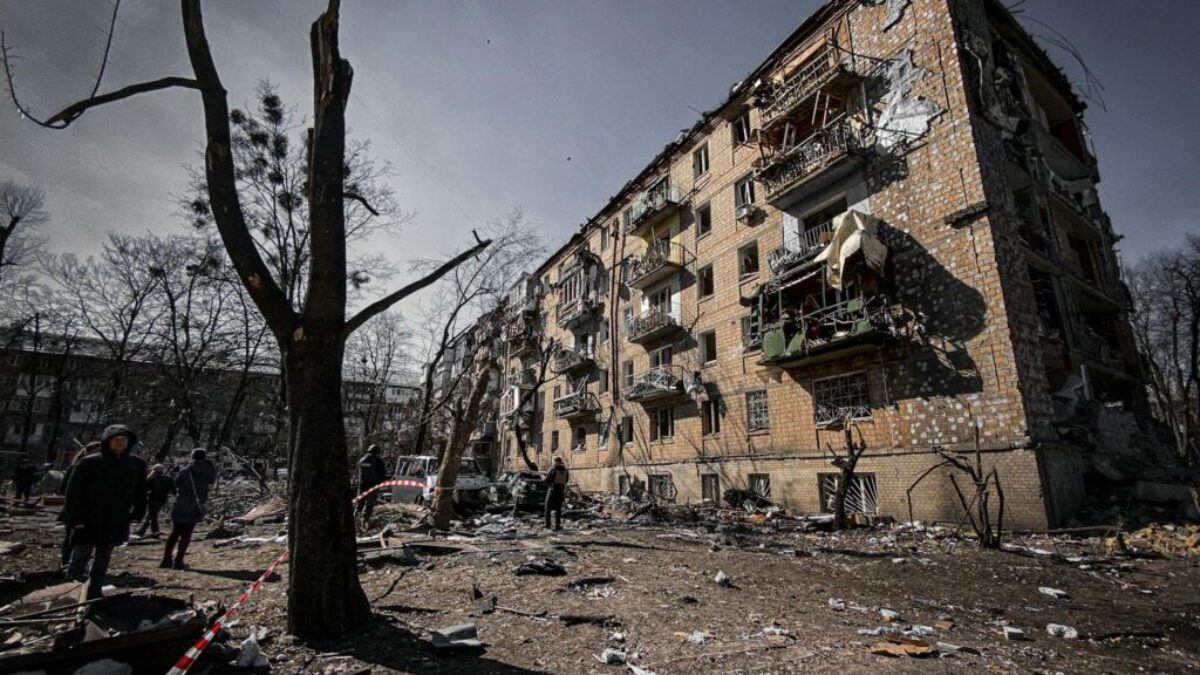 Destroyed Residential Building Under Gray Sky
