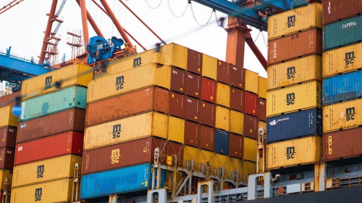 a large cargo ship loaded with lots of containers