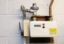white and black water heater