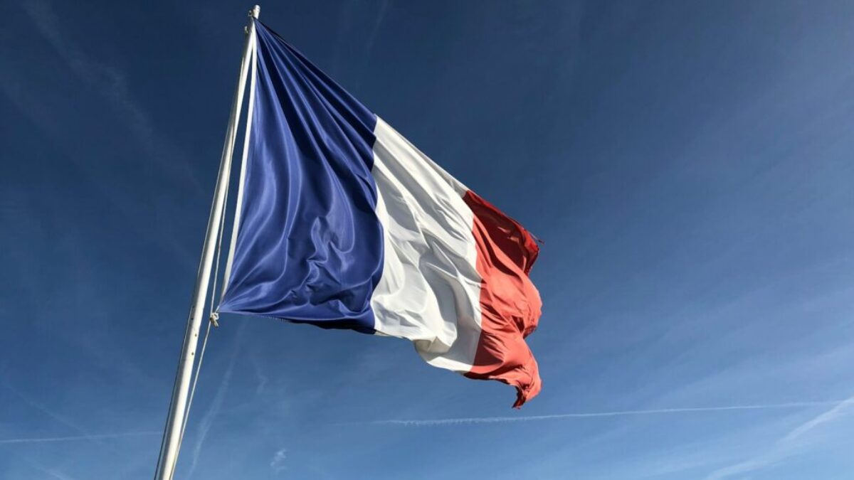 Yugoslavia flag under blue sky