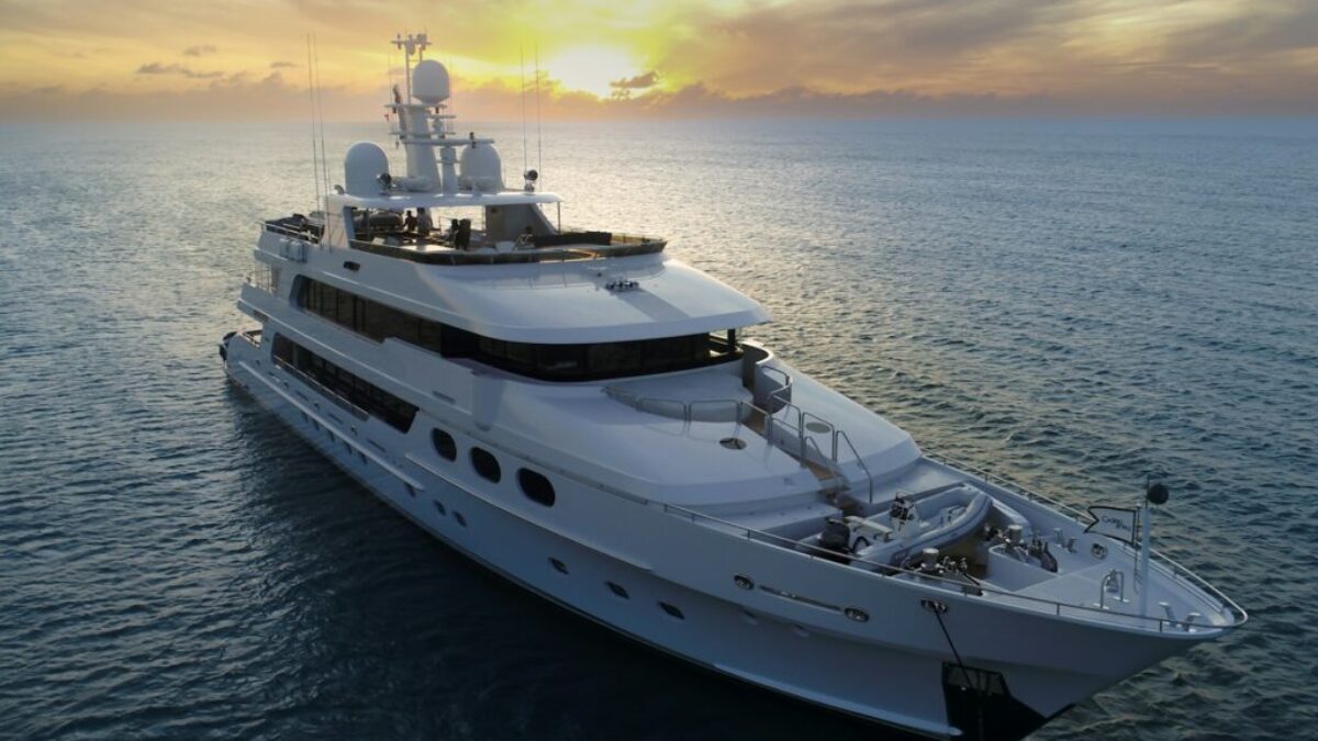 a large white boat in the middle of the ocean