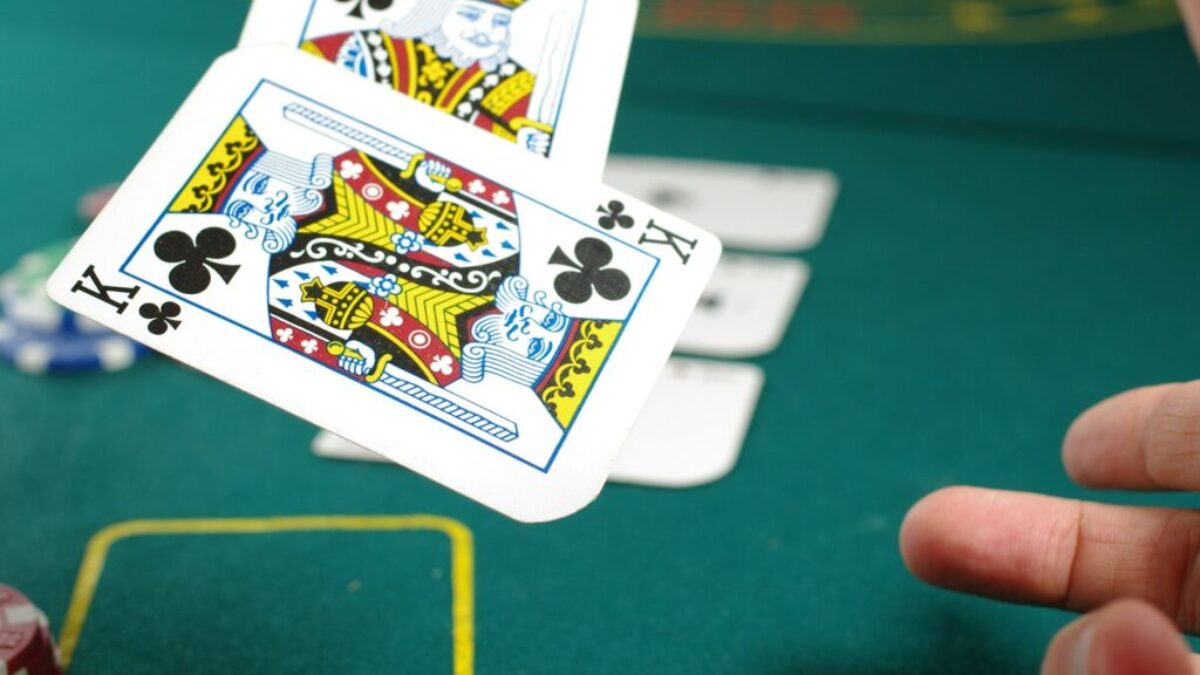 person playing poker