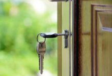 Black Handled Key on Key Hole