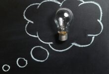Clear Light Bulb Placed on Chalkboard