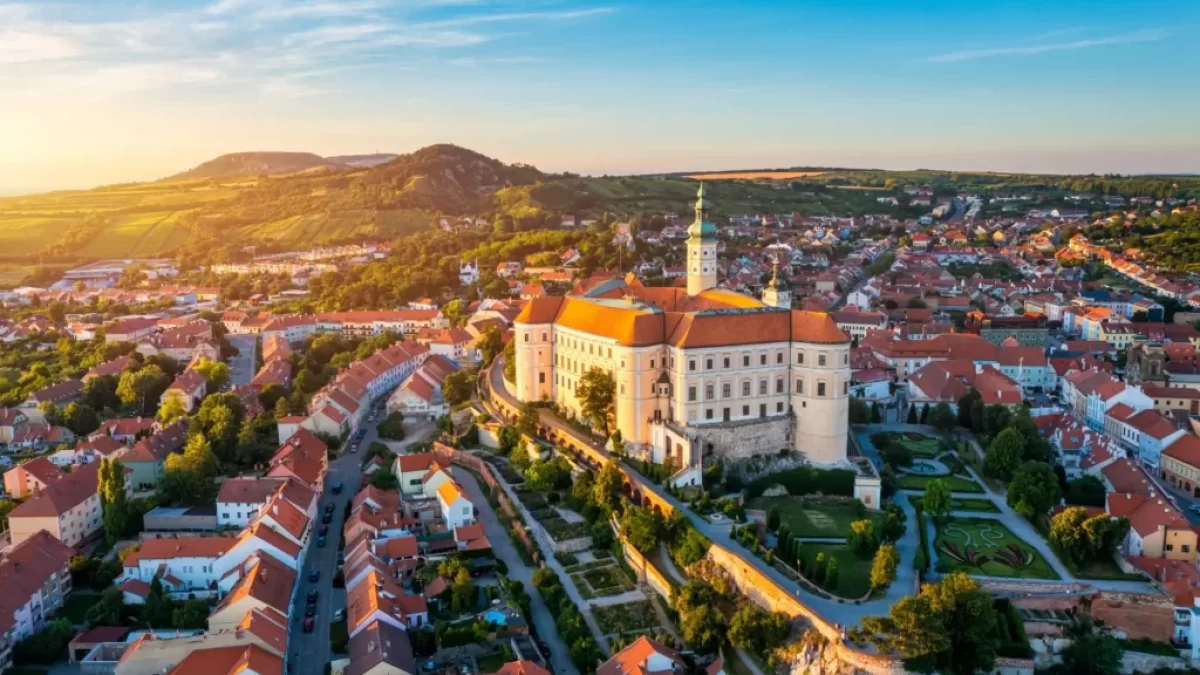 Pohled na Mikulov zvrchu
