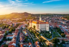Pohled na Mikulov zvrchu