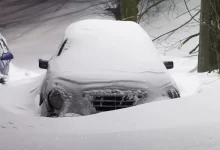 auto zapadlé ve sněhu