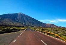 Sopka Pico del Teide ze silnice