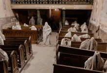 Interiér kostel sv. Jiří v Lukové