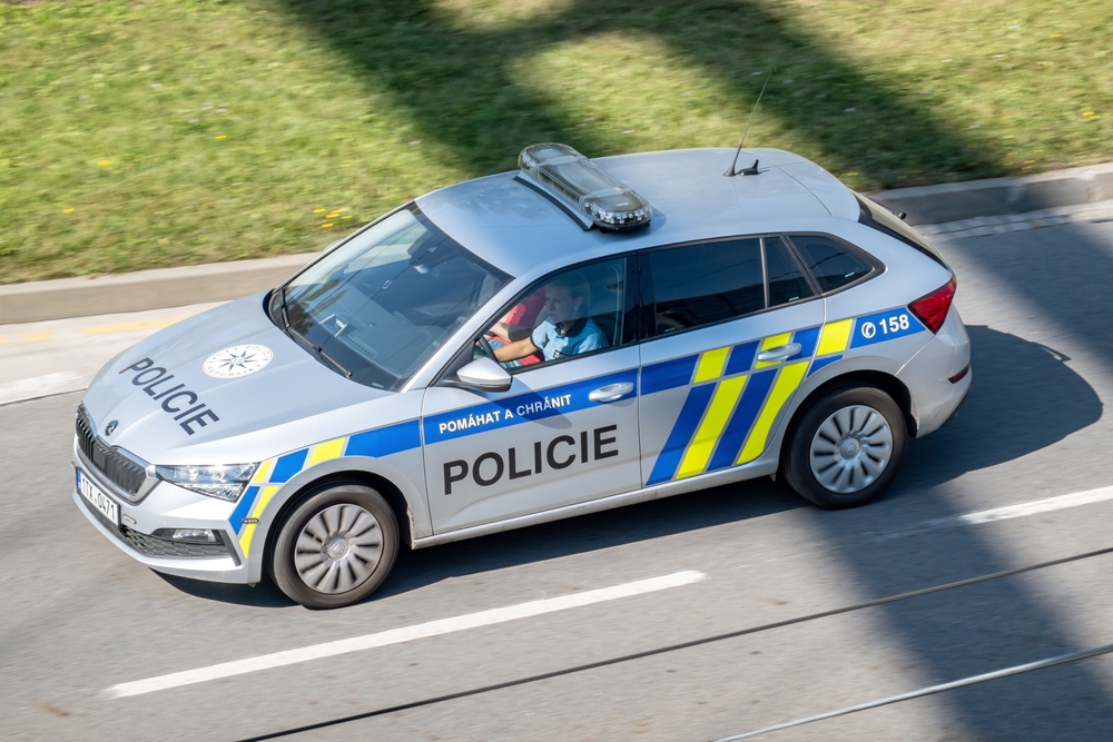 OstravaCzechRepublic-September132023SilverSkodaScala - ByznysDeník policejní auto
