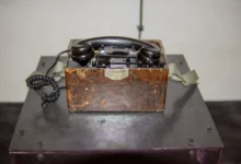 Starý polní telefon