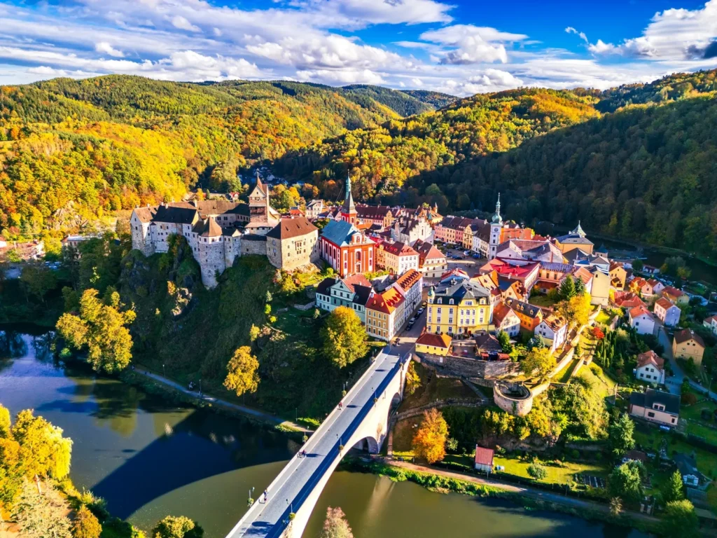 Výhled na malé městečko